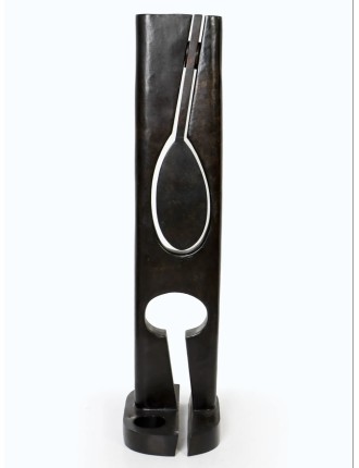 Sculpture en bronze a patine noire de Carmelo Arden Quin
