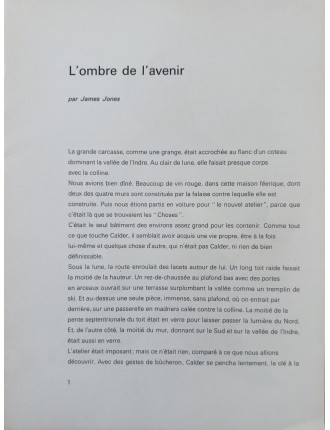 Derrière le miroir nº141 - Livret Alexandre Calder. Paris, Maeght Éditeur, nov. 1963.