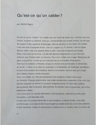 Derrière le miroir nº141 - Livret Alexandre Calder. Paris, Maeght Éditeur, nov. 1963.