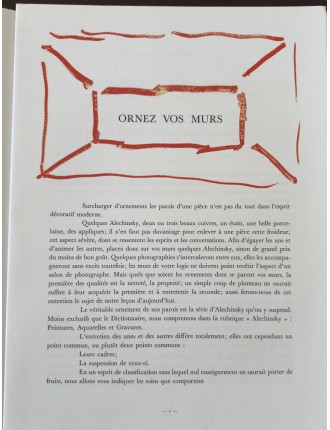 Derrière le Miroir n°247 - Livret Pierre Alechinsky. Paris, Maeght Éditeur, oct. 1981.
