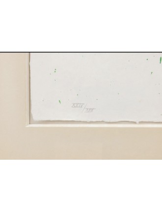 Lithographie en couleur sur papier japon nacré. Ma De Proverbis. 1970. Signée à la main de Joan Miró.