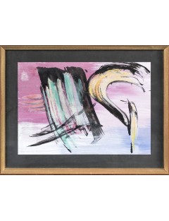 Composition. 1977. Technique mixte. Signée et datée en bas à gauche de Gérard Schneider