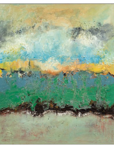Composition abstraite,. Huile sur toile de Richard Lenetsky