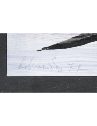 Composition. 1977. Gouache, encre de Chine et pastel sur papier de Gérard Schneider