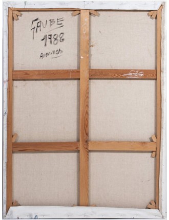 Composition abstraite. 1988. Huile sur toile. Signé de Bernard Gaube