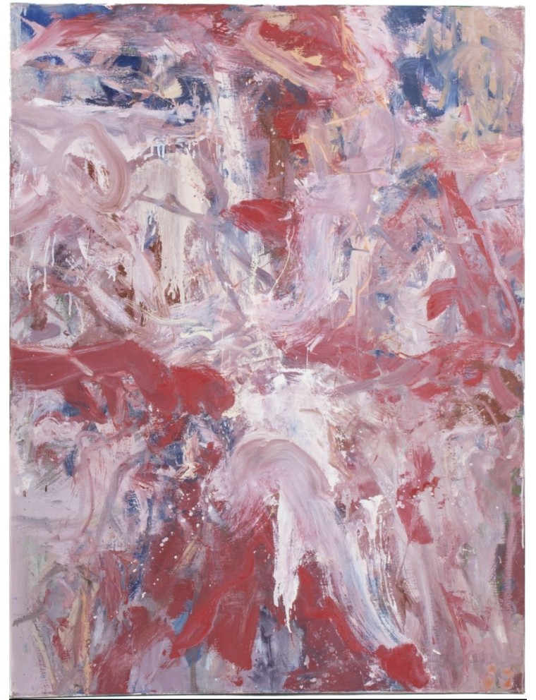 Composition abstraite. 1988. Huile sur toile. Signé de Bernard Gaube