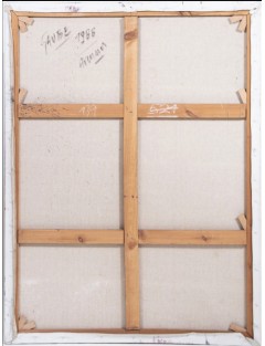 Composition abstraite. 1988. Huile sur toile. Signé de Bernard Gaube