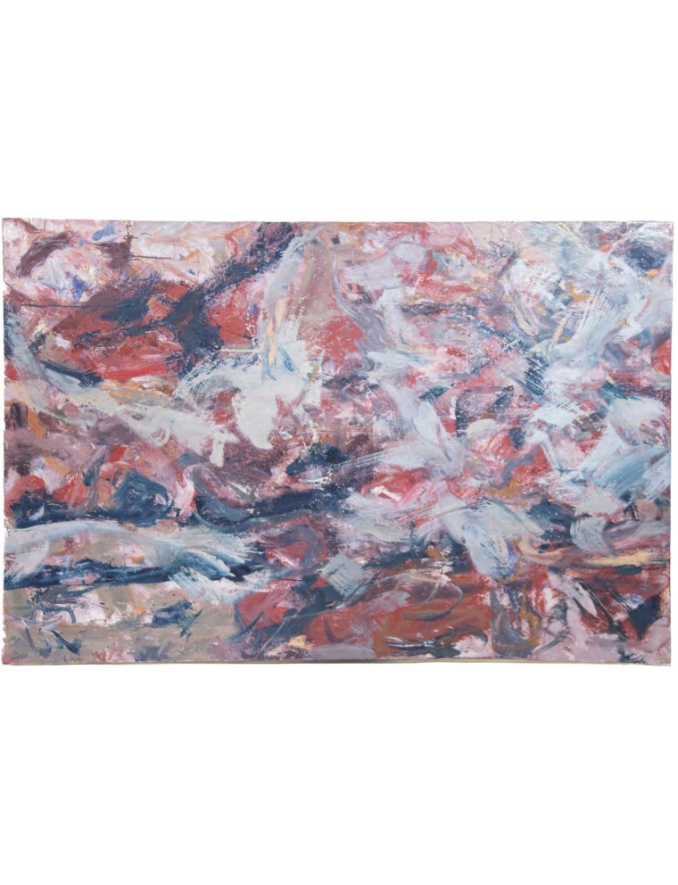 Composition abstraite. 1988. Huile sur toile. Signé de Bernard Gaube