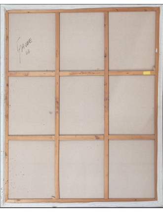 Composition abstraite. 1988. Huile sur toile. Signé de Bernard Gaube