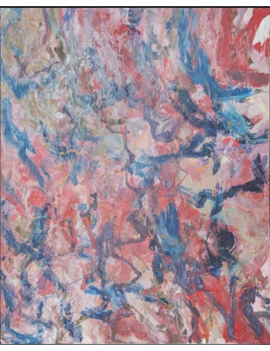 Composition abstraite. 1988. Huile sur toile. Signé de Bernard Gaube