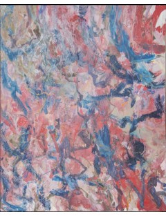 Composition abstraite. 1988. Huile sur toile. Signé de Bernard Gaube