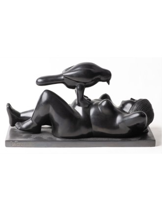 Botero –  "Le rêve". 1996. Bronze à patine brune. Numéroté 2/6
