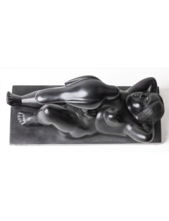 Botero –  "Le rêve". 1996. Bronze à patine brune. Numéroté 2/6