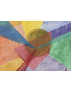 Composition abstraite. Aquarelle et gouache de Hora Damian