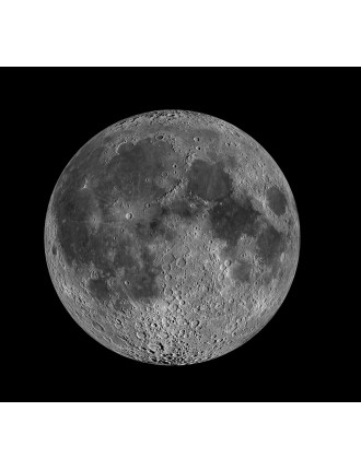 NASA. GRAND FORMAT. Vue de la Lune. Magnifique et exceptionnelle photographie en haute définition du globe lunaire