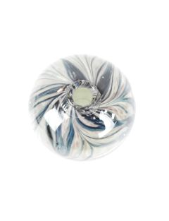 Vase - Claude Monod - Vase boule en verre soufflé à décor d'élaux et oxydes de cui