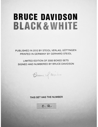 Superbe 5 livres photographies série Black & White de Bruce Davidson. Göttingen, Steidl, 2012.