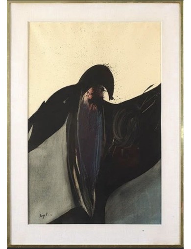 L'Oizal. 1975. Encre de Chine, lavis d'encre, gouache et mine de plomb de Serge Vandercam