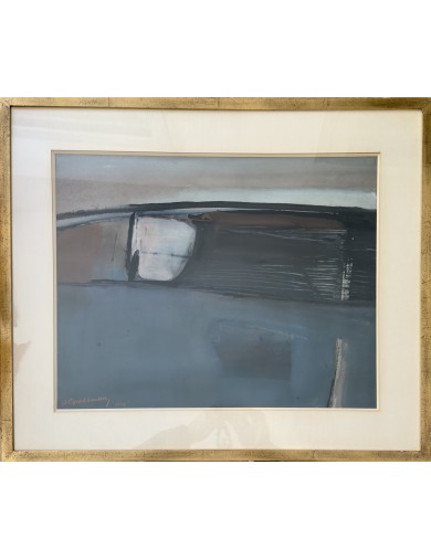 Composition abstraite. 1976. Technique mixte sur papier de Arthur Grosemans