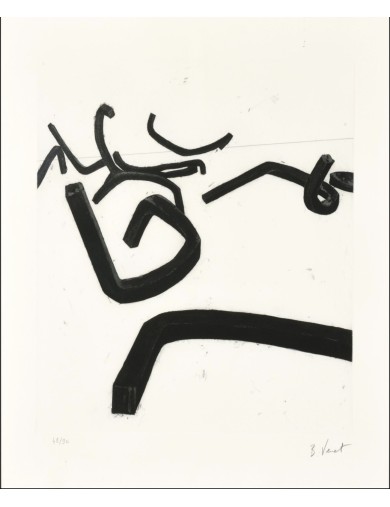 Ligne indéterminée. 1990. Gravure eau-forte et aquatinte sur papier velin. n°2. de Bernar Venet
