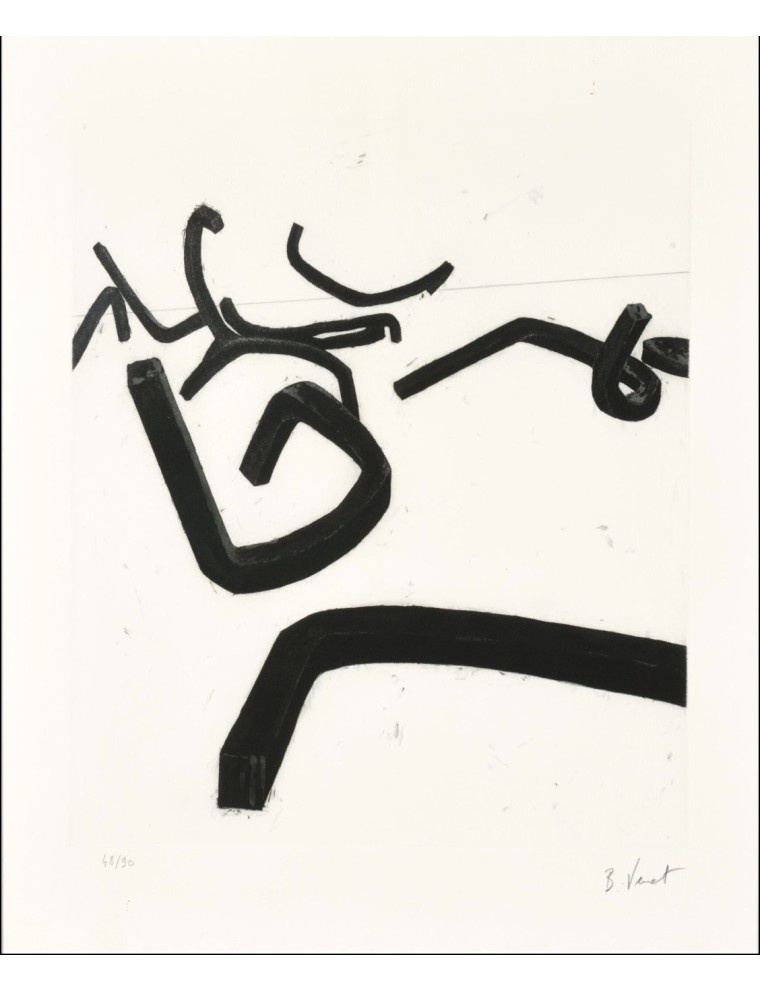 Ligne indéterminée. 1990. Gravure eau-forte et aquatinte sur papier velin. n°2. de Bernar Venet