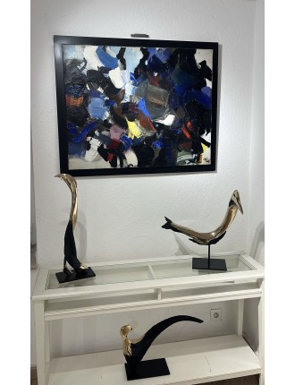 Composition abstraite. 1958. Huile sur toile de Jean Miotte