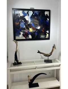 Composition abstraite. 1958. Huile sur toile de Jean Miotte