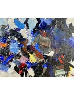 Composition abstraite. 1958. Huile sur toile de Jean Miotte