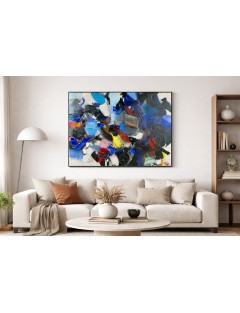 Composition abstraite. 1958. Huile sur toile de Jean Miotte