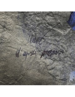 Technique mixte sur papier. D'après Ambrogio. Signé et titré en bas à gauche de Antoni Clavé