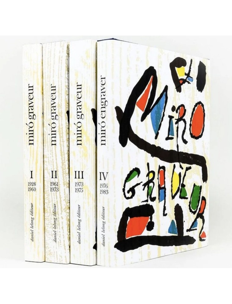 LIVRE MIRO GRAVEUR (4 volumes) Collection complète des quatre volumes du Catalogue de l'Oeuvre gravé de Joan Miró