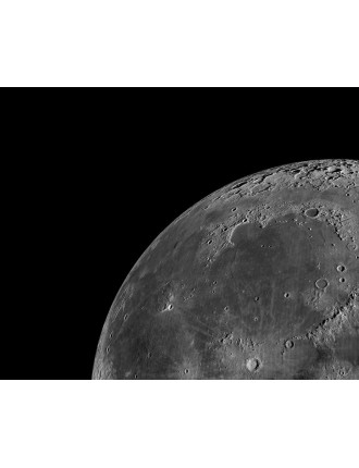 NASA. GRAND FORMAT. Vue de la Lune. Magnifique et exceptionnelle photographie en haute définition du globe lunaire