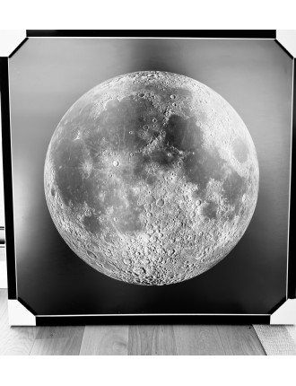 NASA. GRAND FORMAT. Vue de la Lune. Magnifique et exceptionnelle photographie en haute définition du globe lunaire