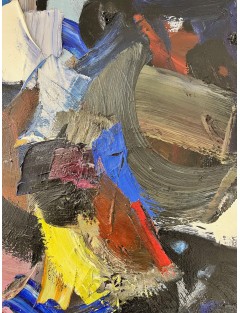 Composition abstraite. 1958. Huile sur toile de Jean Miotte