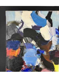 Composition abstraite. 1958. Huile sur toile de Jean Miotte