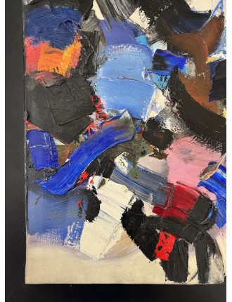 Composition abstraite. 1958. Huile sur toile de Jean Miotte