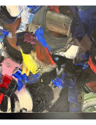 Composition abstraite. 1958. Huile sur toile de Jean Miotte