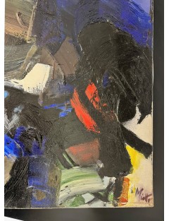 Composition abstraite. 1958. Huile sur toile de Jean Miotte