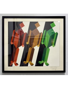 Victor Vasarely - Lithographie Unique 'Personnages' | Art Contemporain à Vendre