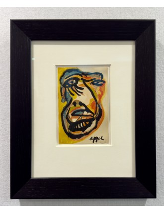 Karel Appel – Portrait – Aquarelle et encre sur papier