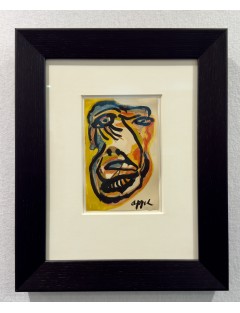 Karel Appel – Portrait – Aquarelle et encre sur papier