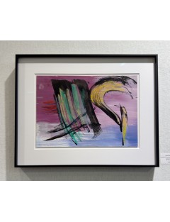 Composition. 1977. Gouache, encre de Chine et pastel sur papier de Gérard Schneider