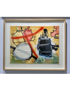 François Arnal – La halte au point d’eau – Technique mixte 1990