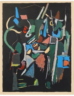 Lithographie originale en couleur sur papier Arche de André Lanskoy