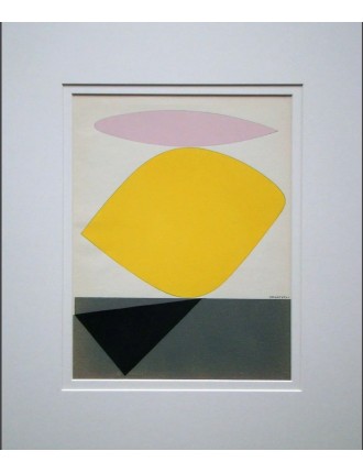 Pochoir sur papier velin en 4 couleurs de Victor Vasarely
