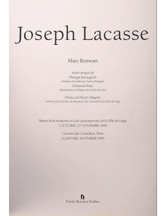 Livre Joseph Lacasse. 1894 - 1975.  Biographie de Marc Renwart. Préface de Jacques Chirac.  160 pages. Broché.