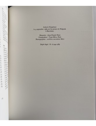 LIVRE MIRO GRAVEUR (4 volumes) Collection complète des quatre volumes du Catalogue de l'Oeuvre gravé de Joan Miró