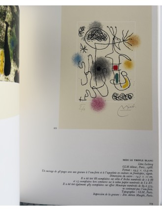 LIVRE MIRO GRAVEUR (4 volumes) Collection complète des quatre volumes du Catalogue de l'Oeuvre gravé de Joan Miró