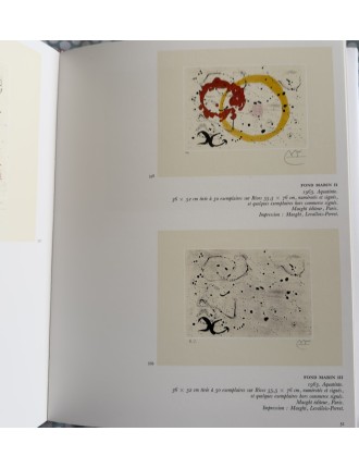 LIVRE MIRO GRAVEUR (4 volumes) Collection complète des quatre volumes du Catalogue de l'Oeuvre gravé de Joan Miró