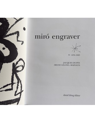 LIVRE MIRO GRAVEUR (4 volumes) Collection complète des quatre volumes du Catalogue de l'Oeuvre gravé de Joan Miró